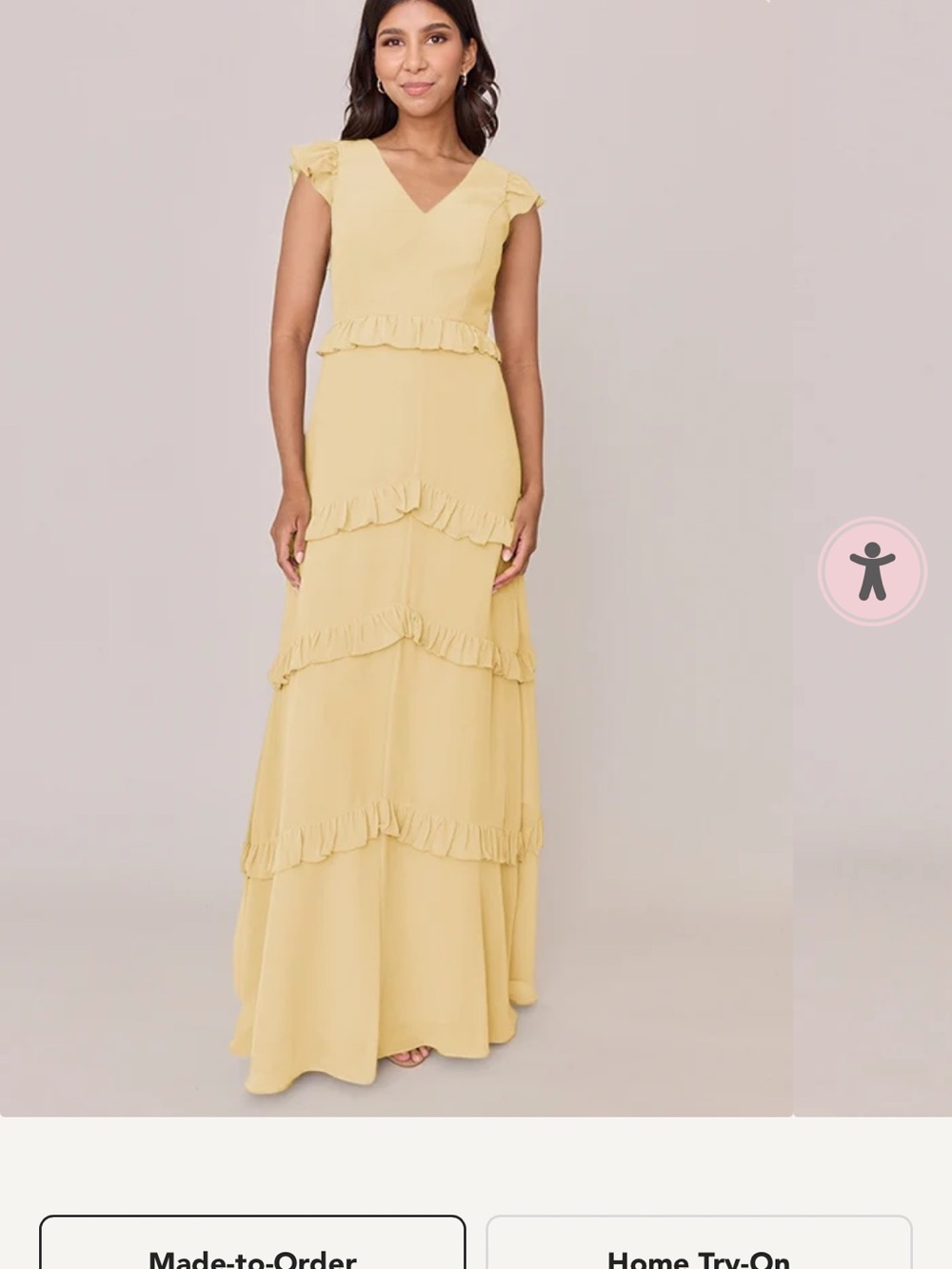 Revelry Yellow Ruffle Tiered Maxi Dress